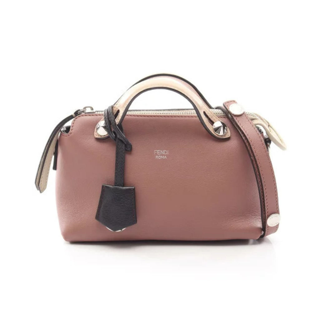 Fendi By The Way Handbag Leather Pink Gray
